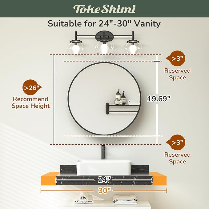 TokeShimi 20 x 20 Brushed Nickel Round Medicine Cabinet with Mirror, Circle Medicine Cabinet for Bathroom with Stainless Steel Metal Frame, Detachable Shelves, Shatterproof, Wall Mounted Only