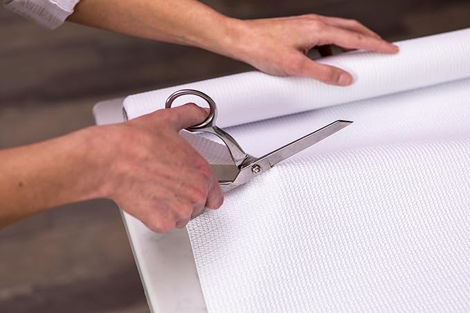 Smooth Top EasyLiner for Cabinets & Drawers - Easy to Install & Cut to Fit - Shelf Paper & Drawer Liner Non Adhesive - Non Slip Shelf Liner for Kitchen Pantry - 12 Inch Width - 60 Total Feet - White