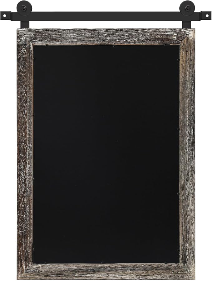 COGOOD Farmhouse Bathroom Mirrors for Over Sink - 30 x 22 Speckled White | Rustic Barn Door Wood Framed Vanity Mirror for Entryway, Living Room, Bedroom, Dresser Wall Decor