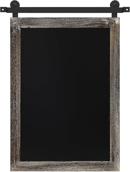 COGOOD Farmhouse Bathroom Mirrors for Over Sink - 30 x 22 Speckled White | Rustic Barn Door Wood Framed Vanity Mirror for Entryway, Living Room, Bedroom, Dresser Wall Decor