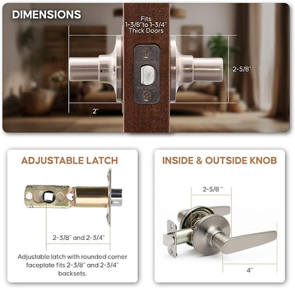 Copper Creek DL1220SS Daley Lever, Standard, Satin Nickel