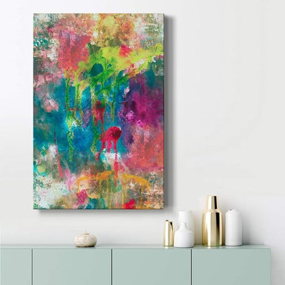 Renditions Gallery Canvas Abstract Wall Art Decorations Paintings & Prints Colorful Paint Splash Modern Canvas Wall Hanging Artwork for Bedroom Living Room Office Kitchen - 8"x12" LT02