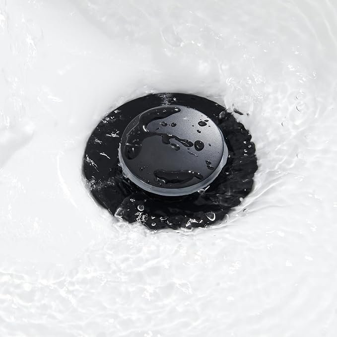 Pop up Sink Drain Stopper for Bathroom Vessel Vanity Sink Art Basin Matte Black, Small Cap Without Overflow, Metal Pop-up Drain Strainer with Detachable Basket Stopper | Pop Up Drain, Made of Metal, Small Cap, with Detachable Basket Stopper, Drain Fast...