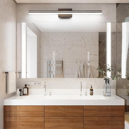 SineRise 48-Inch LED Modern Bathroom Vanity Light Bar, Brown Modern Acrylic Bathroom Wall Lighting Fixtures Over Mirror (Cool White 6000K)
