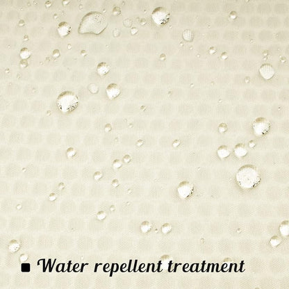 Embossed Polyester Shower Curtain Liner 71 x 96 inches, Cream | Extra Long, Machine Washable, Bottom Magnets, Water Repellent, 71x96 Soft Fabric Shower Curtain for Bathroom