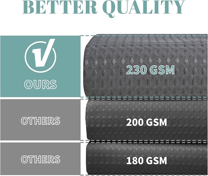 No Hook Waffle Shower Curtain with Snap-in Liner, 60x74 Inch, Charcoal | 230GSM waffle weave fabric, waterproof liner set with 2 bottom magnets, mesh window, washable, for shower stalls or bathrooms
