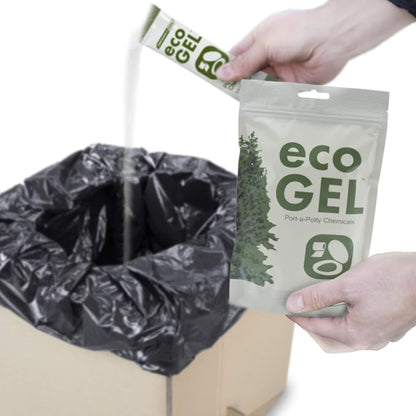 Portable Collapsible Toilet Set, 2 Pack, Black, Plastic, Matte Finish