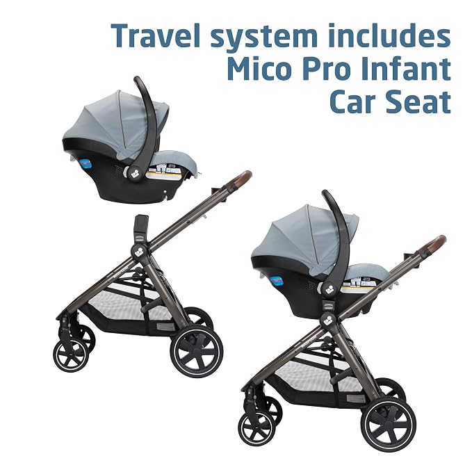 Maxi-Cosi Zelia 2 Luxe 5-in-1 Modular Travel System, New Hope Grey