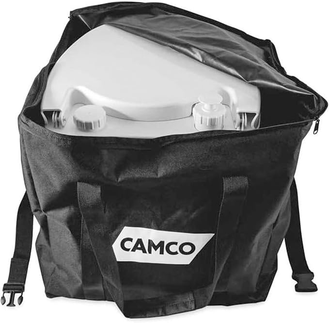 Camco Portable Toilet Storage Bag - Safely Stores & Protects Your Portable Toilet - Compatible w/Portable Toilets Up to 5.3-Gallons (41530)