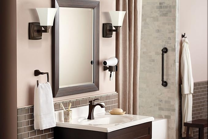 Moen YB5186ORB Voss Collection Bathroom Hand Towel Ring, Oil-Rubbed Bronze (Pack of 2)
