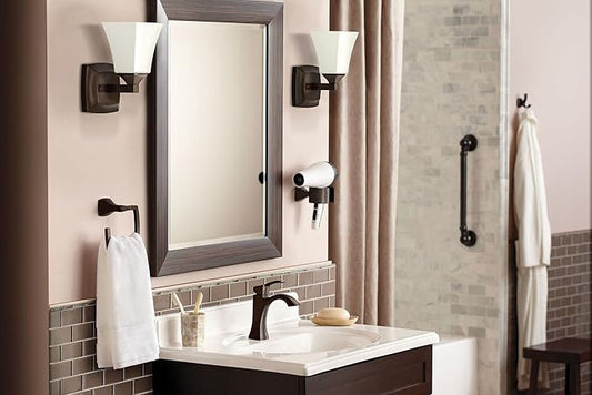 Moen YB5186ORB Voss Collection Bathroom Hand Towel Ring, Oil-Rubbed Bronze (Pack of 2)