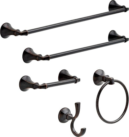 DELTA FAUCET 76424-RB Ashlyn 24-in Wall Mount Towel Bar Bath Hardware Accessory in Venetian Bronze