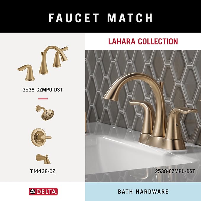 DELTA FAUCET 73835-CZ Lahara Wall Mounted Single Towel Hook in Champagne Bronze