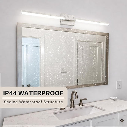 SOLFART Bathroom Light Fixture 40-Inch: Brushed Nickel Dimmable Vanity Lights for Bathroom, Built-in Dimmer, Thickened Aluminum Body, 360 Degree Rotation, ETL IP44