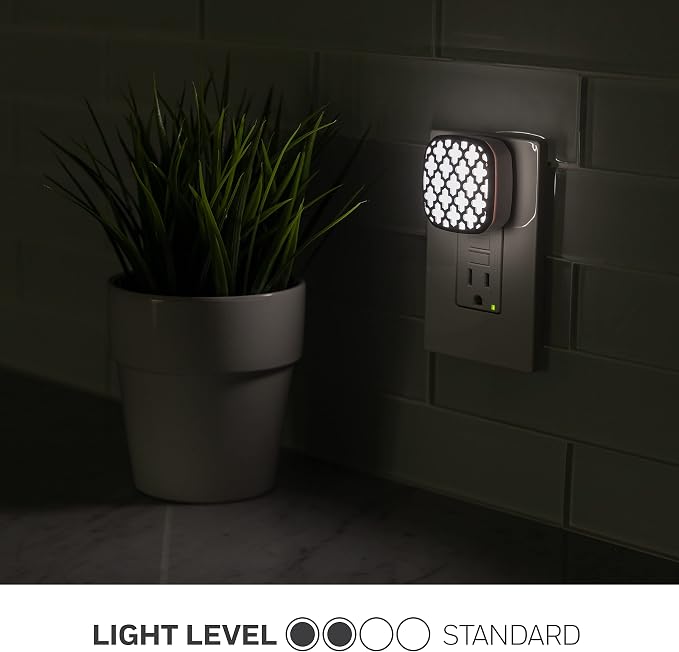 Lights By Night Plug in Night Light with Dusk to Dawn Sensor, 2 Pack | UL-Certified, Home Decor, Ideal for Bedroom, Bathroom, Kitchen, Hallway, 55164, 2 Pack