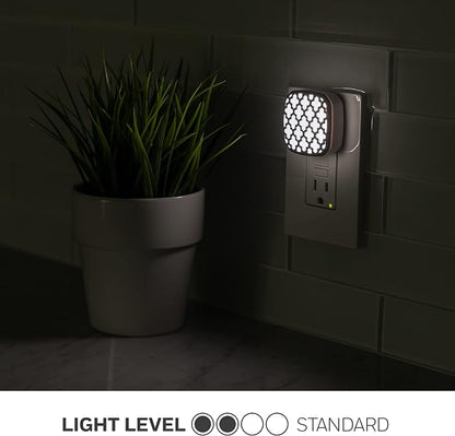 Lights By Night Plug in Night Light with Dusk to Dawn Sensor, 2 Pack | UL-Certified, Home Decor, Ideal for Bedroom, Bathroom, Kitchen, Hallway, 55164, 2 Pack