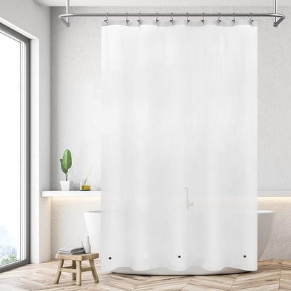 54x78 Stall Size Shower Curtain Liner Frost | 3 Bottom Magnets,10 Rustproof Grommets,Water Proof Heavy Duty PEVA,54W x 78H for Shower Stall or RV Home