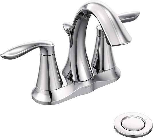 Eva Double Handle Centerset High Arc Bathroom Faucet