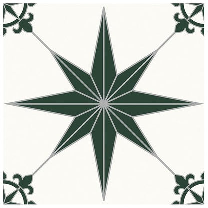 MORCART 40PCS,7.87" x 7.87" Peel and Stick Floor Tile, Green Stellar | DIY Vinyl Flooring Self-Adhesive Removable and Waterproof Tile Sticker for Bathroom, Kitchen, Wall, Bedroom, Stairs