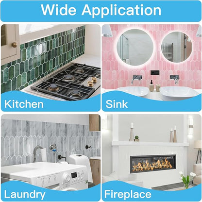 Art3d 10-Pack Arrowhead Design Wall Tile, Peel and Stick Backsplash, Pink | 12 x 12 Inch, Thickened Design, Heavy-Duty, Stain-Resistant, Durable, for Kitchen, Living Areas, Ideal for New Home Buyers