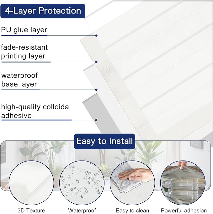 MORCART 2026 New Peel and Stick Backsplash, 10PCS 11.8"x11.8" | Vintage Pattern, 3D Adhesive Waterproof Wall Tiles for Kitchen, Bathroom, Living Room, Laundry Room, Subway Tiles