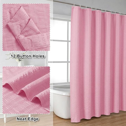 Aiyufeng Moga Bright Pink Shower Curtain, 3D Design Fabric Shower Curtains, Premium Spa Quality Modern Shower Curtains for Bathroom, 36"x72", Bright Pink