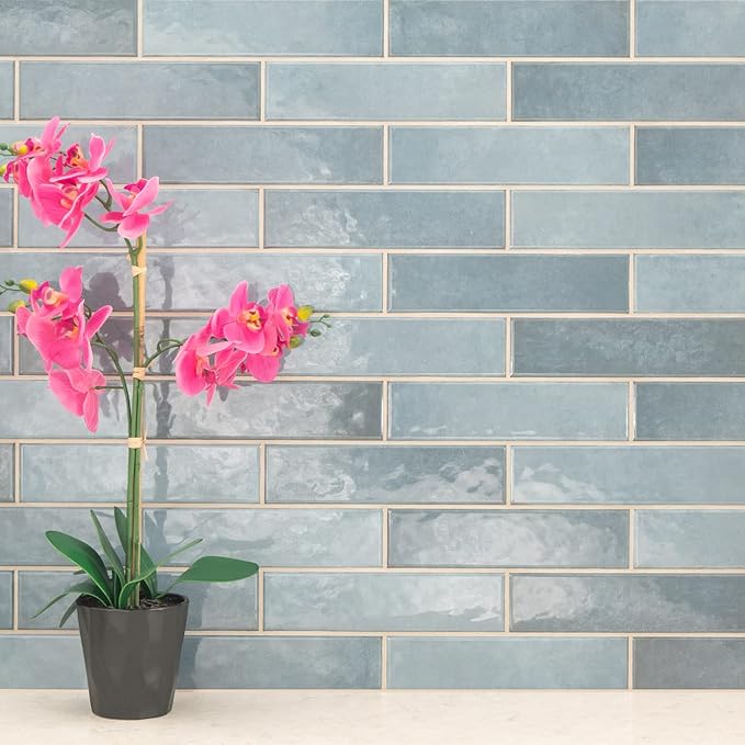 MSI Renzo Denim Glossy Ceramic Subway Tile for Bathroom, Kitchen & Shower,Sample