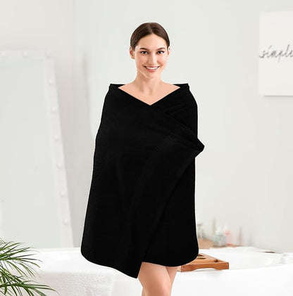 Utopia Towels 16 Pack Premium Bath Towels Set, 27 by 54 Inches, 100% Ring Spun Cotton 600GSM, Lightweight and Highly Absorbent Quick Drying Towels, Perfect for Daily Use, Black