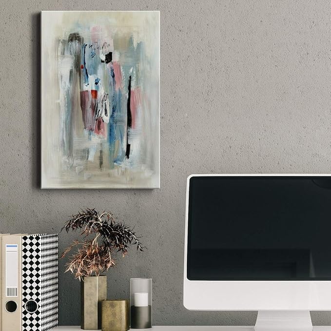 Renditions Gallery Canvas Wall Art Modern Paintings & Prints Colorful Paint Splash Canvas Abstract Wall Hanging Decorations Artwork for Bedroom Living Room Office Kitchen - 32"x48" LT02