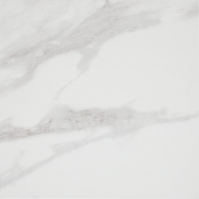 Daltile Perpetuo 12" x 12" Marble Look Porcelain Floor Tile in Matte Brilliant White for Kitchen, Bathroom, Living Room Floors | (13 PC Per Carton) (12.22 SQFT Per Carton)