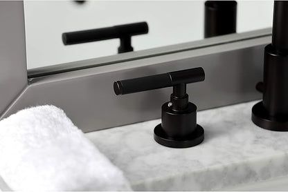 Fauceture FSC8925CKL Kaiser Widespread Bathroom Faucet with Pop-Up Drain, Oil Rubbed Bronze