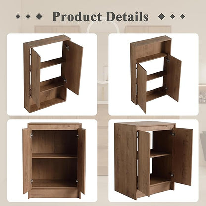 72" Bathroom Vanity Set, 72 Inch Modern Freestanding Vanity with 3 Drawers and 2 Wall-Mounted Side Cabinet, Soft Closing Doors, Single Resin Sink Floor Stand Cabinet Set Imitative Oak