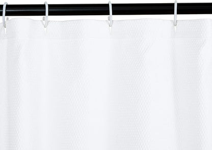 Amazon Basics Lightweight Super Soft Easy Care Microfiber Waffle Texture Shower Curtain , 72" x 72", White