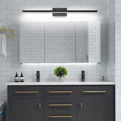 PRESDE Bathroom Light Fixtures Dimmable 40in Black LED Vanity Light for Bathroom Wall Lighting Fixtures Over Mirror（Cold White 6000K）