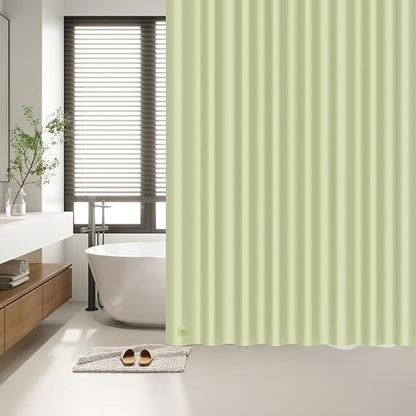 EHZNZIE Shower Curtain Liner Light Weight PEVA, Shower Liner 72x72 Inches, Waterproof, No Chemical Smell with 12 Rust Proof Metal Grommets for Bathroom Shower Curtain, Sage