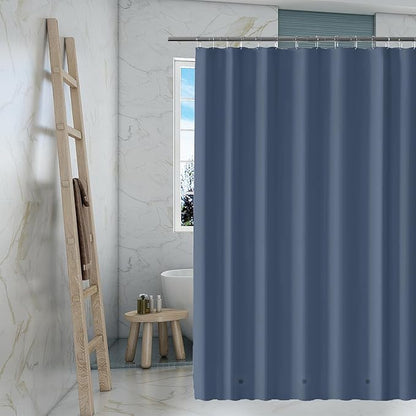 Dark Blue Shower Curtain Liner, 4G PEVA Shower Liner, Plastic Waterproof Shower Curtains, 72x72 inch with Grommet Holes 3 Magnetic Weights