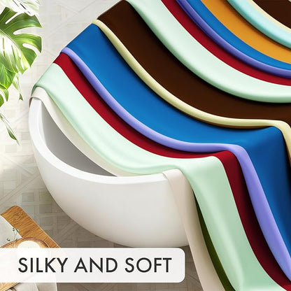 AmazerBath Colorful Vertical Stripes Shower Curtain, Cute Stripe Bathroom Shower Curtain Set with 12 Shower Curtain Hooks, Rustic Fabric Shower Curtain, 72x72 Inches