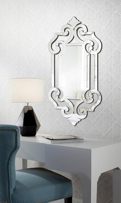 Small Clarice Rectangular Venetian Wall Hanging Mirror, 41 x 22 Inch