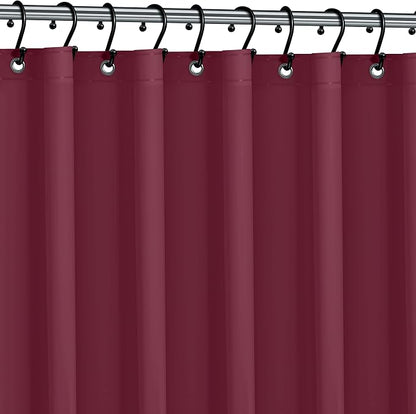 No Smell Shower Curtain Liner 72x72 Burgundy - PEVA Plastic Shower Curtain for Bathroom, PVC-Free Waterproof Burgundy Shower Liner with Metal Grommets and Magnet-Weighted Bottom Hem - Washable Liner