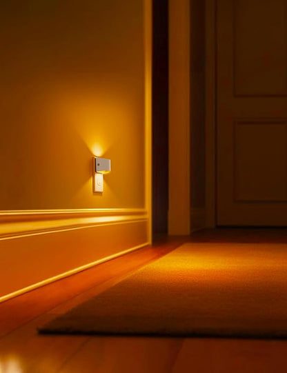 L LOHAS LED Night Light, Night Lights Plug into Wall with Dusk to Dawn | Sensor, 3 Brightness Level, 2 Pack, 1600K Amber, White Housing