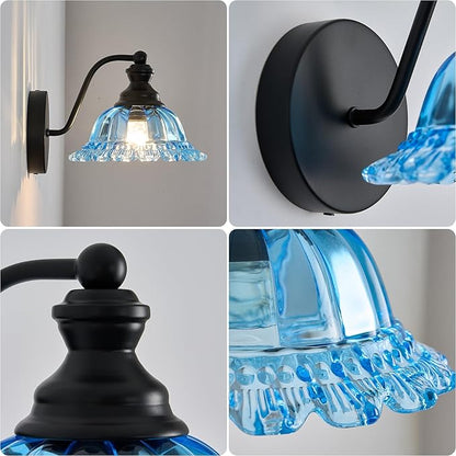 Vanity Light Black Wall Sconces Modern 1-Light Bathroom Sconces
