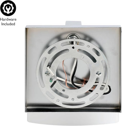 Design House Dove Creek Wall Light Sconce – Dimmable with Frosted Glass for Hallway, Bathroom, Foyer, Bedroom – Polished Chrome – Design House, 589663