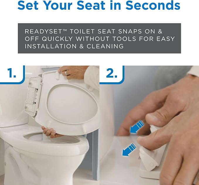 Gerber Viper Force Compact Elongated Two-Piece Toilet, Soft-Close, White | Strong flush, Space-saving design | Seat lifts off in seconds for easy cleaning | Tool-free install kit included