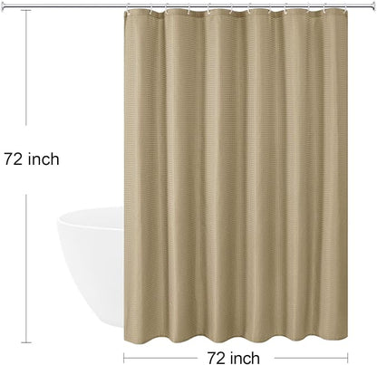 230GSM Beige Shower Curtain, 72 X 72 | 230GSM Fabric Shower Curtain for Bathroom - Soft Cloth & Hotel Spa Luxury, Water Repellent, Machine Washable