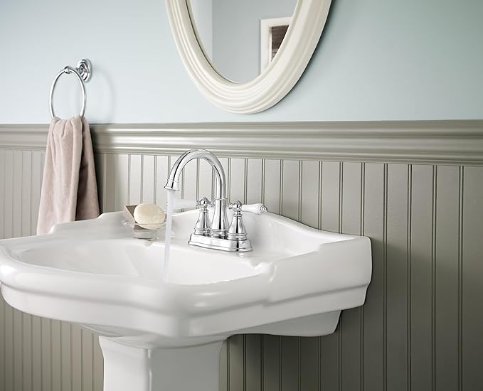 Pfister Sonterra Bathroom Sink Faucet, 4-Inch Centerset, 2-Handle, 3-Hole, Polished Chrome Finish, LFWL245PC