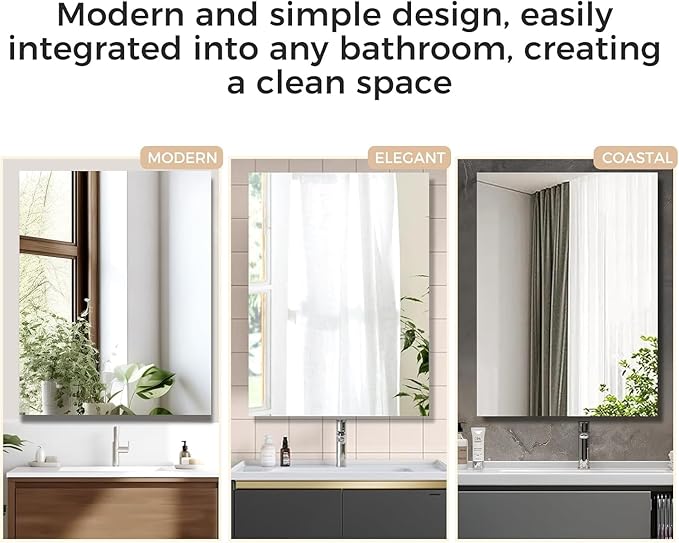 14 x 18 Inch Bathroom Medicine Cabinet with Mirror, Medicine Cabinet Mirror, Bathroom Mirror with Storage with One Adjustable Shelf, Assembly Required, Support Recessed or Surface Mount