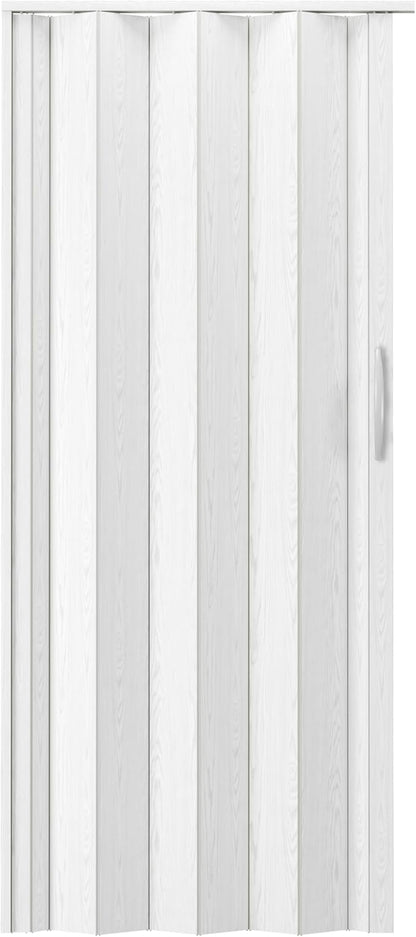 36" x 80" Premium Foldable Accordion Doors,Heavy Duty,White Oak | Foldable accordion doors w/ double‑walled heavy‑duty panels, ideal as interior room dividers for privacy, space‑saving design