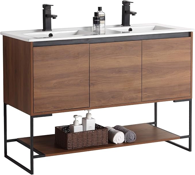 48 Inch Bathroom Vanity with Sink - Modern Knob Free Design, Elegant Space-Saving Solution for Your Bathroom - Durable, Bathroom Vanities for a Contemporary Look - Urbania Collection
