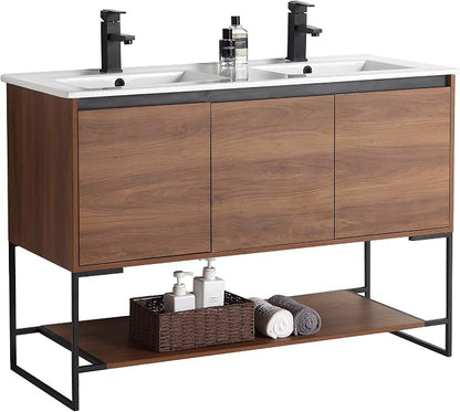48 Inch Bathroom Vanity with Sink - Modern Knob Free Design, Elegant Space-Saving Solution for Your Bathroom - Durable, Bathroom Vanities for a Contemporary Look - Urbania Collection