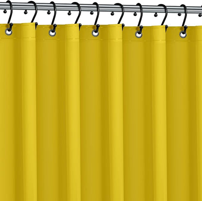 No Smell Shower Curtain Liner 72x72 Yellow - PEVA Plastic Shower Curtain for Bathroom, PVC-Free Waterproof Yellow Shower Liner with Metal Grommets and Magnet-Weighted Bottom Hem - Washable Liner